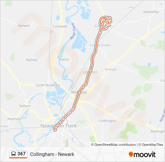 367 Route - Collingham - Newark: Schedules, Stops & Maps (Updated)