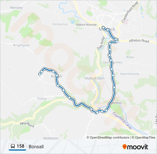 158 Bus Line Map