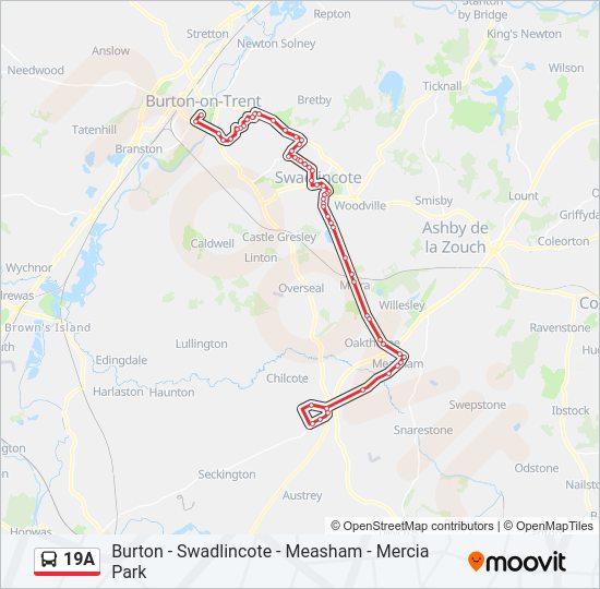 19A Bus Line Map