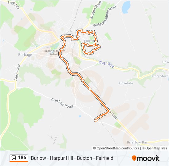 186 Bus Line Map