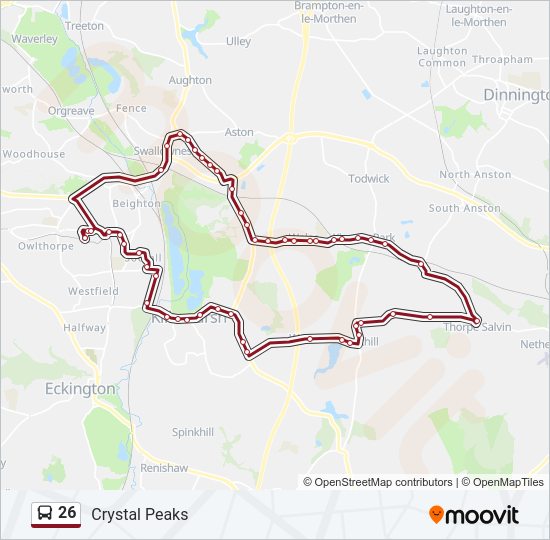 26 Bus Line Map