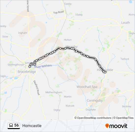 56 bus Line Map