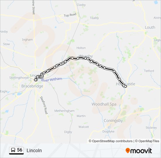 56 Route: Schedules, Stops & Maps - Lincoln (Updated)