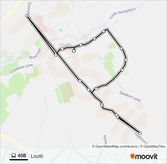 40B Bus Line Map