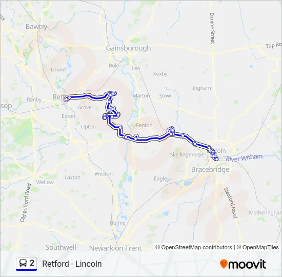 2 Bus Line Map