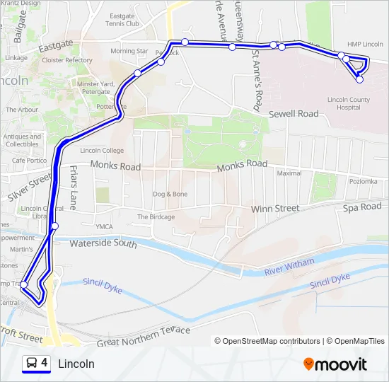 4 Bus Line Map