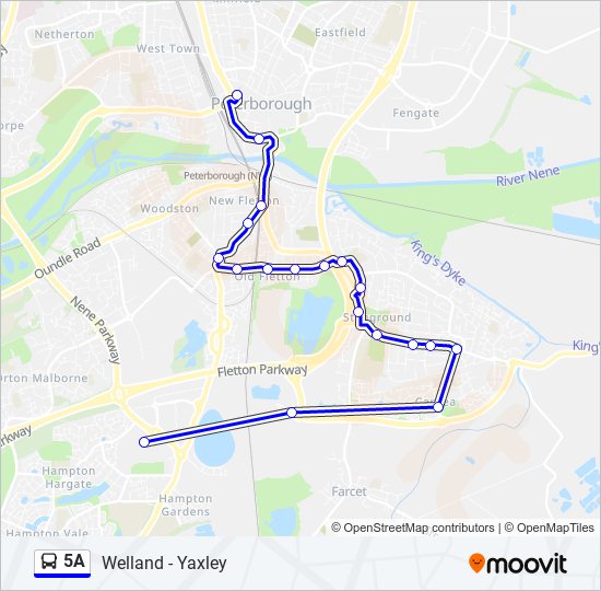 5A Bus Line Map