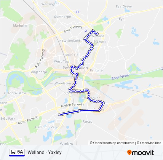 5A bus Line Map