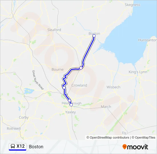 X12 Bus Line Map