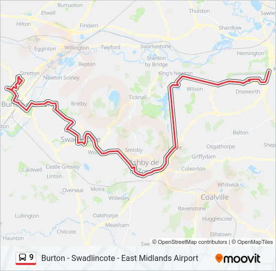 9 Bus Line Map