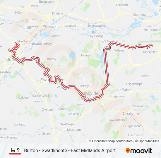 9 Bus Line Map
