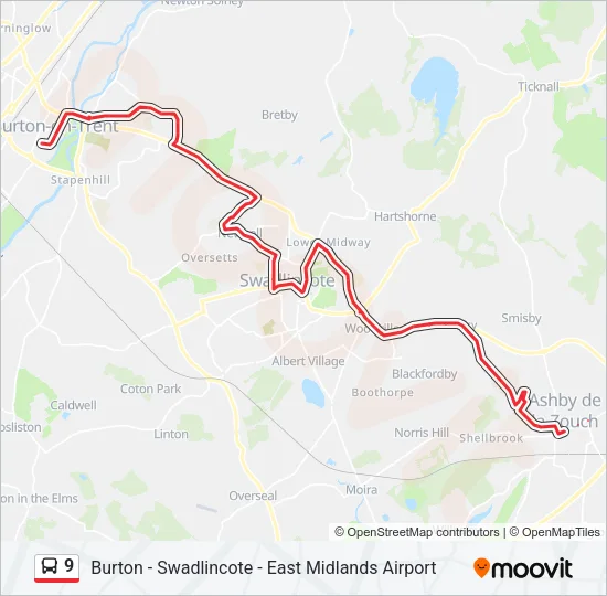 9 Bus Line Map