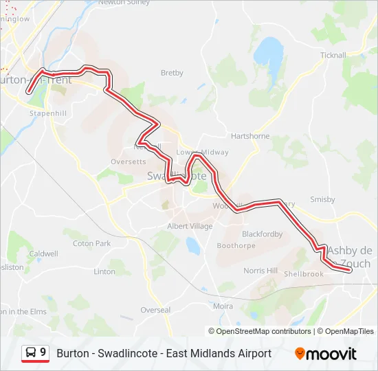 9 Bus Line Map