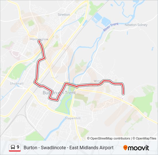 9 Bus Line Map