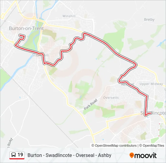 19 Bus Line Map