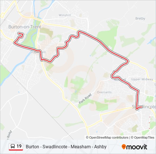 19 Route Schedules Stops Maps Burton upon Trent Updated