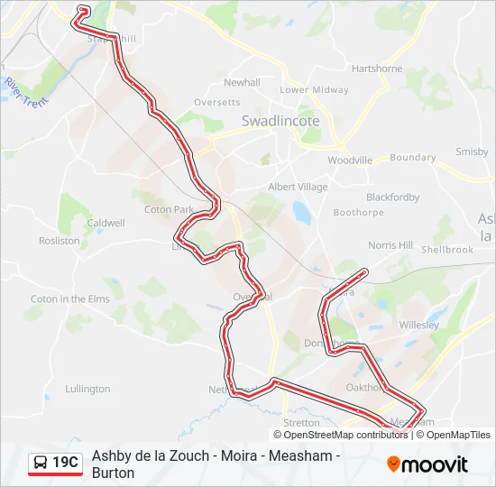 19C Bus Line Map