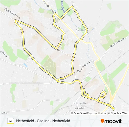 774|NOTTSBUS CONNECT Bus Line Map