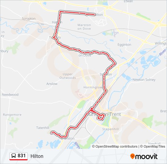 831 Bus Line Map