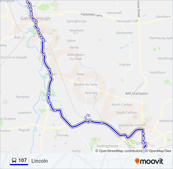 107 bus Line Map