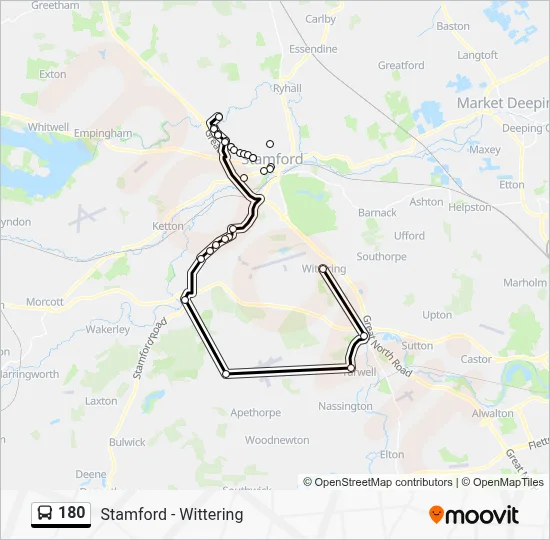 180 Route: Schedules, Stops & Maps - Wittering (Updated)