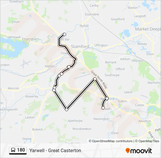 180 Bus Line Map