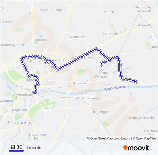 3C Bus Line Map