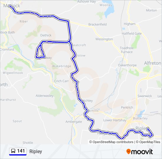 141 Route Schedules, Stops & Maps Ripley (Updated)