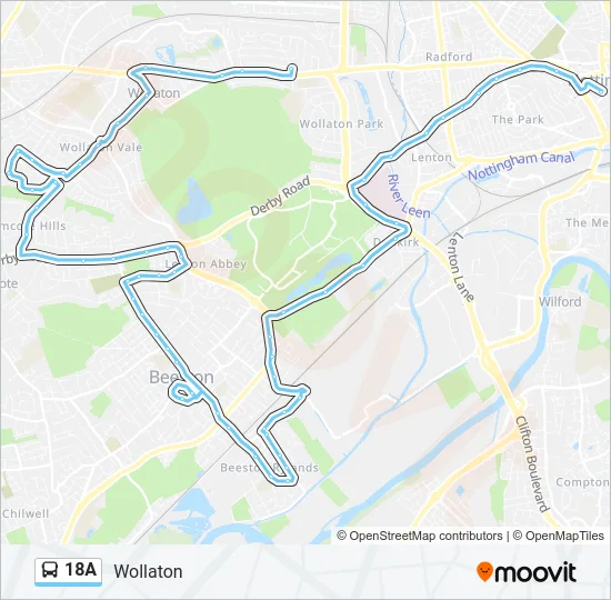 18A Bus Line Map