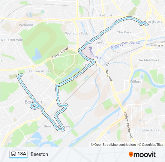 18A Bus Line Map