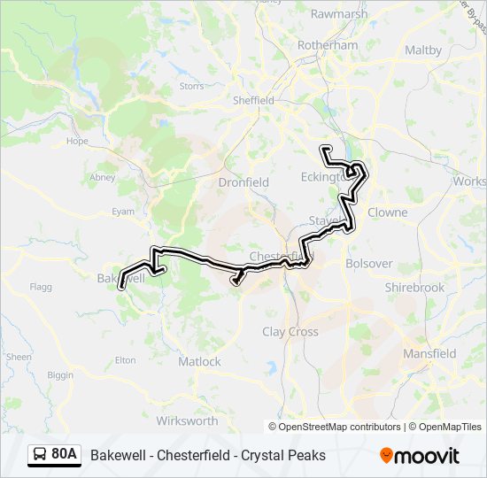 80a Route Schedules, Stops & Maps Bakewell (Updated)