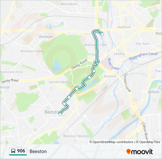 906 Bus Line Map