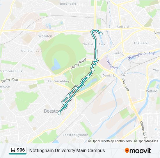906 Bus Line Map
