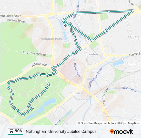 906 Bus Line Map