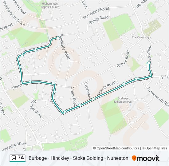 7A Bus Line Map