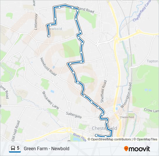 5 Bus Line Map