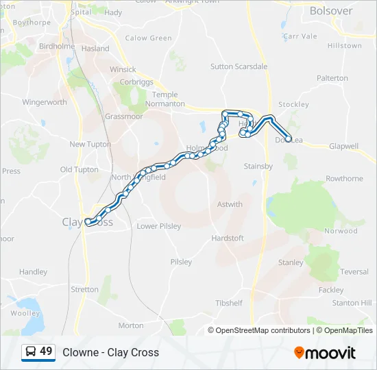 49 Bus Line Map