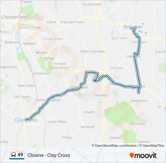 49 Bus Line Map