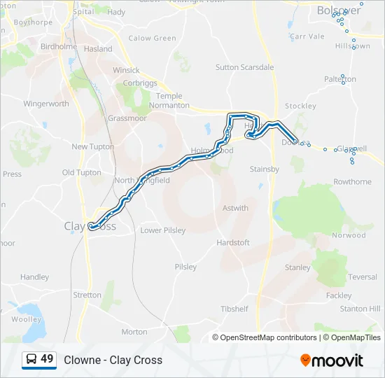 49 Bus Line Map