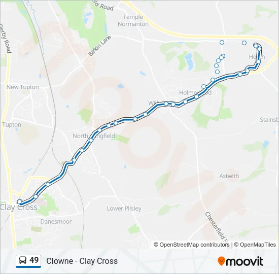 49 Bus Line Map