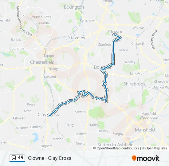 49 Bus Line Map