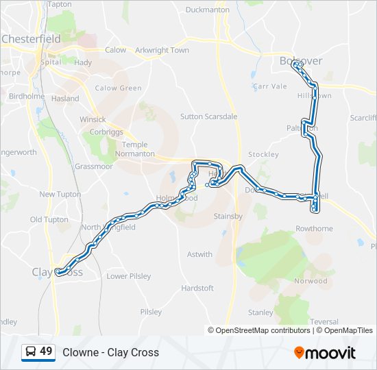 49 Bus Line Map