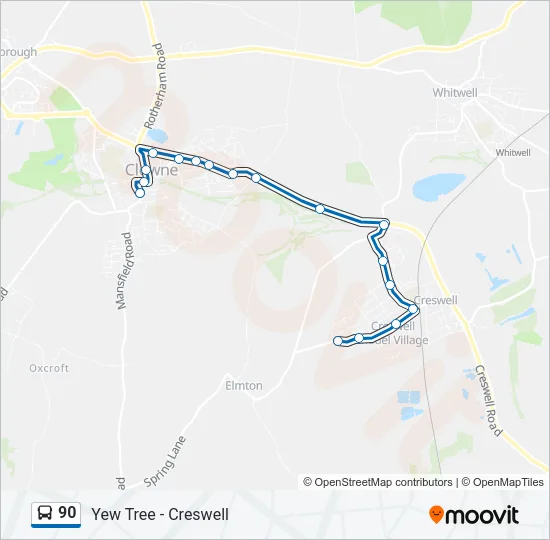 90 Bus Line Map