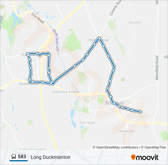 583 Bus Line Map