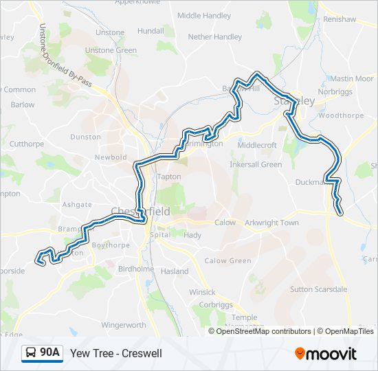 90a Route: Schedules, Stops & Maps - Markham Vale (Updated)