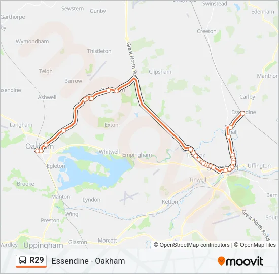 R29 Route: Schedules, Stops & Maps - Oakham (Updated)