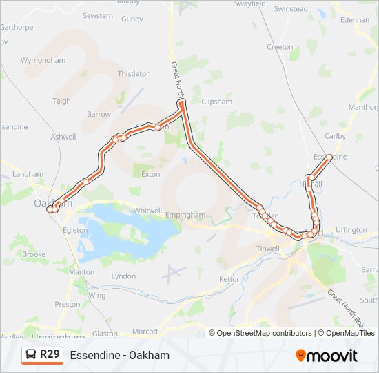 R29 Bus Line Map