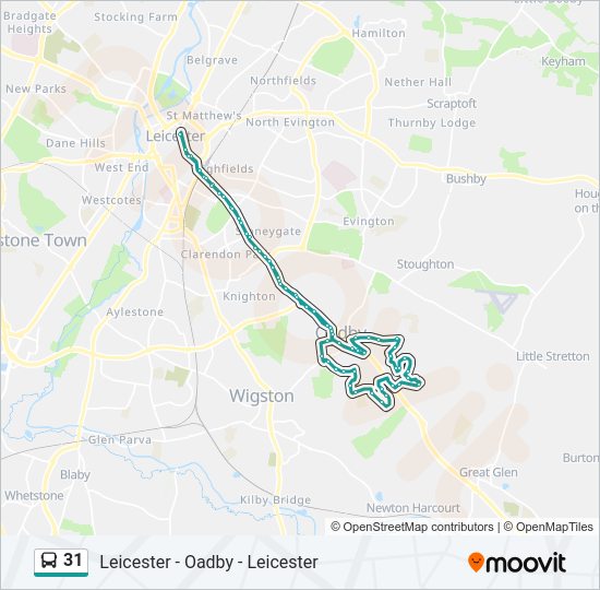31 Bus Line Map