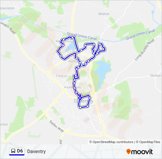 D6 Bus Line Map