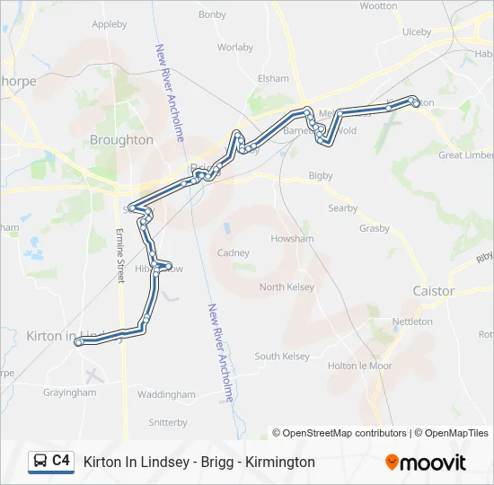 C4 Route: Schedules, Stops & Maps - Kirton In Lindsey (Updated)